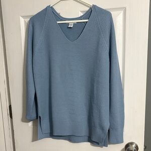 Athleta Light Blue V-Neck Women's Sweater Size XS
